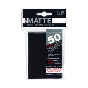 UP Sleeves – Matirani, Crni, “Non-Glare” (50 kom.) | 66x91mm